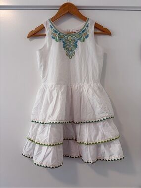 American Girl Lea Clark Celebration white Tiered embroidered Dress size 10